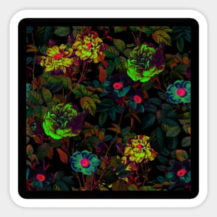 Floral Neon Garden Sticker